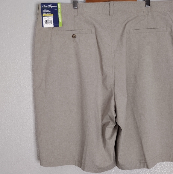NWT Ben Hogan Khaki Performance Stretch Flat Front Classic Athletic Golf Shorts - Picture 7 of 13